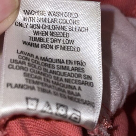 Basic Editions Classic Fit Straight Jeans Women's Size 8 Coral Mid Rise 5-Pocket - Picture 6 of 6